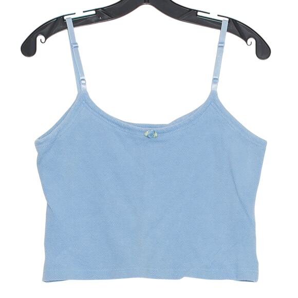 Vintage No Boundaries Crop Top Y2K 90s Coquette Grunge Fairy Kawaii Blue Medium - Picture 1 of 4